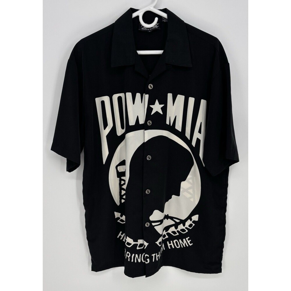 Vintage Y2K Dragonfly POW MIA Help Bring Them Home Shirt Men’s L Black NWOT
